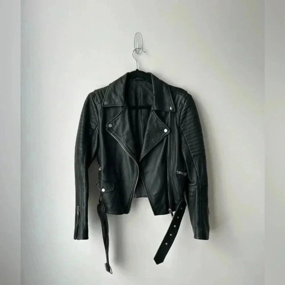 Zara leather moto jacket
